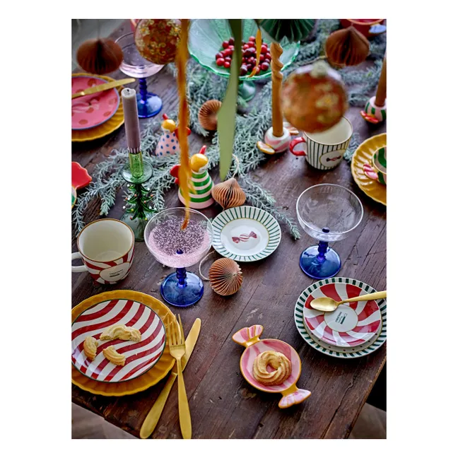 Jolly stoneware plate | Red