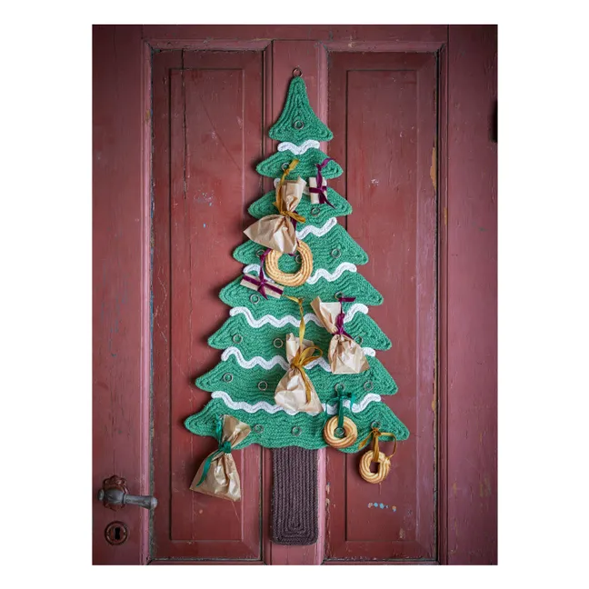 Calendario dell'Avvento Douglas in cotone | Verde