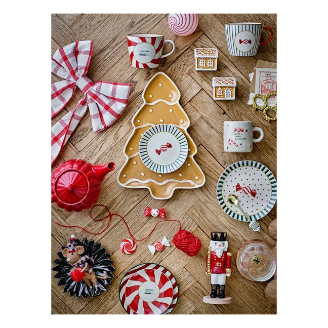 Jolly stoneware plate | Red