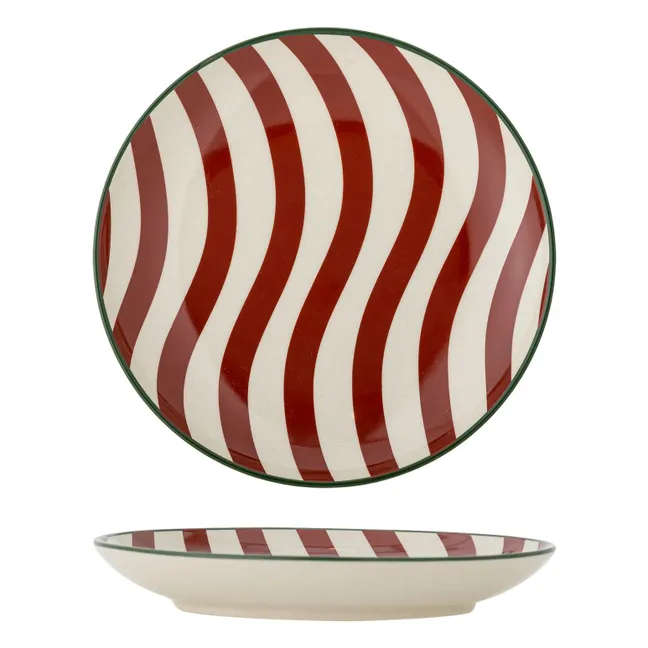 Jolly stoneware plate | Red