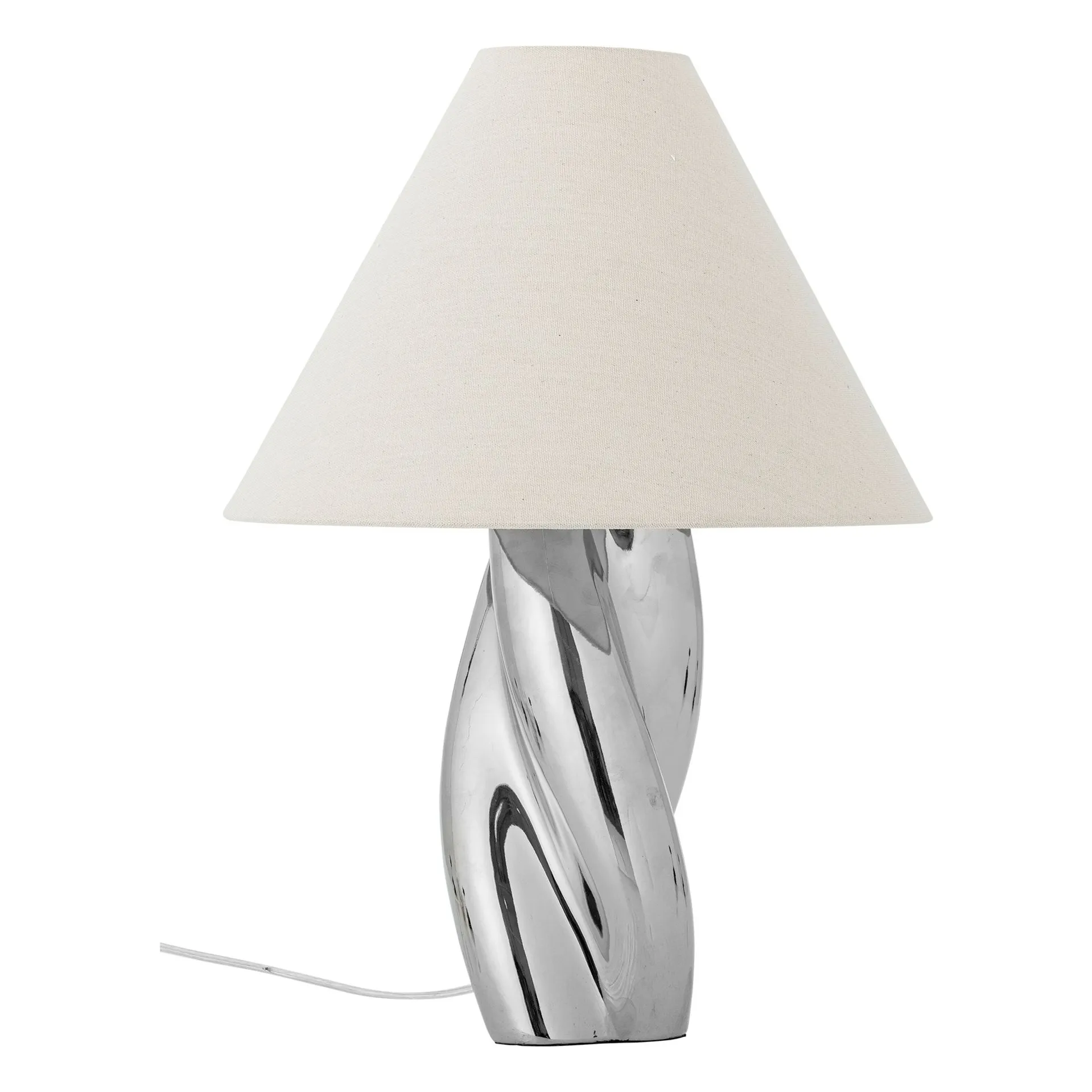 Bloomingville Silver Silva Table Lamp In Stoneware