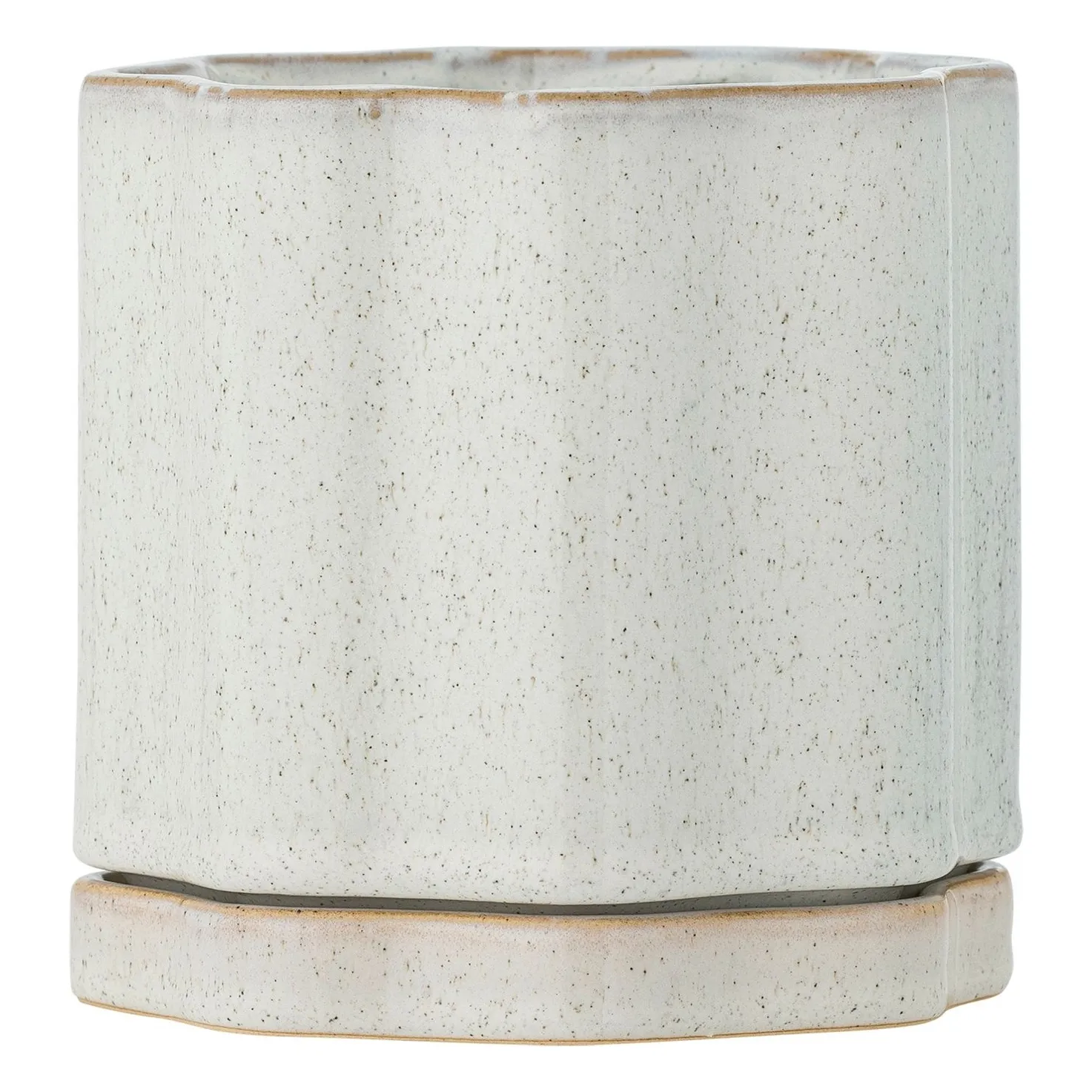 Bloomingville Grey Argyle Stoneware Flowerpot