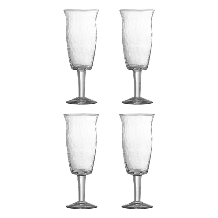 Asha wine glasses in recycled glass - Set of 4 | Transparent- Product image n°0