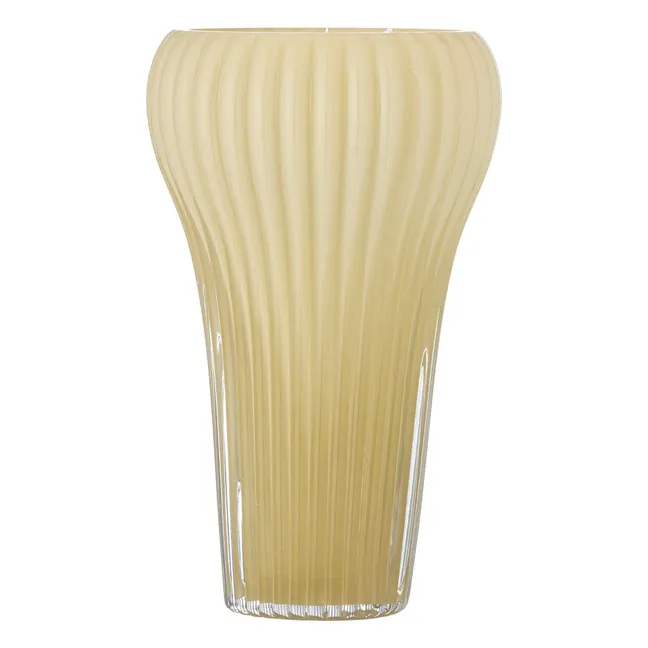 Averie Vase aus Glas | Gelb