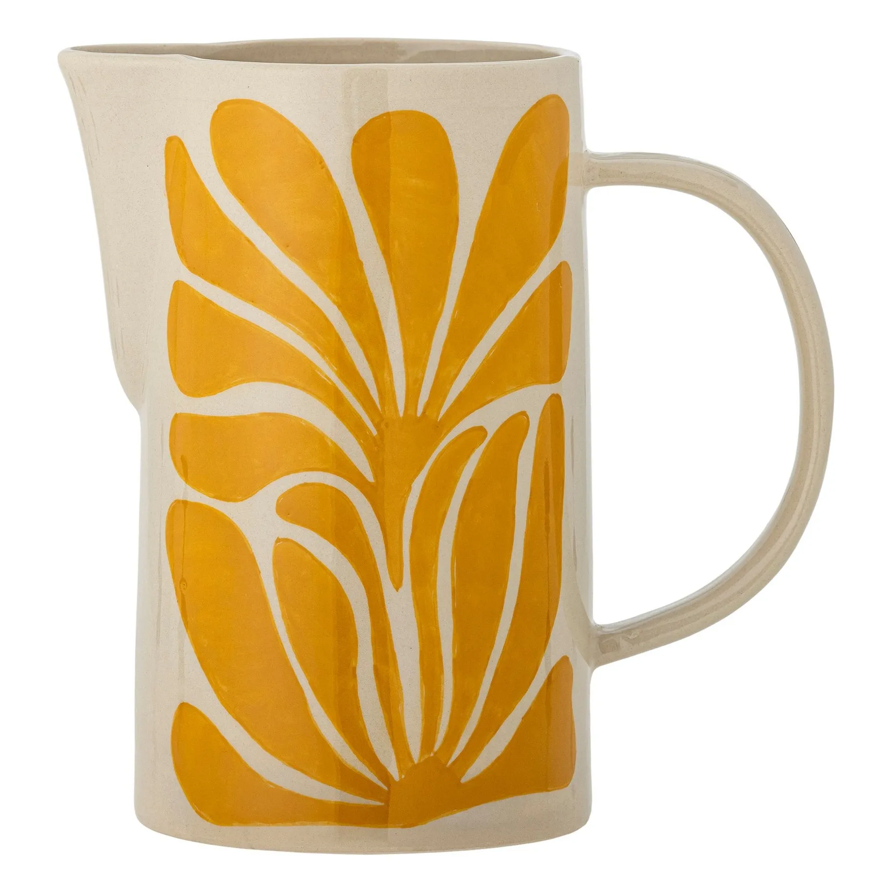 Bloomingville Yellow Fauni Stoneware Decanter