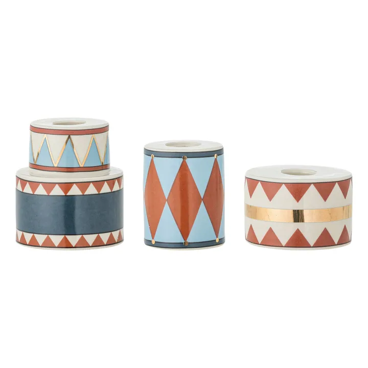Bougeoirs Bitja en grès - Set de 3 | Multicolore- Image produit n°0