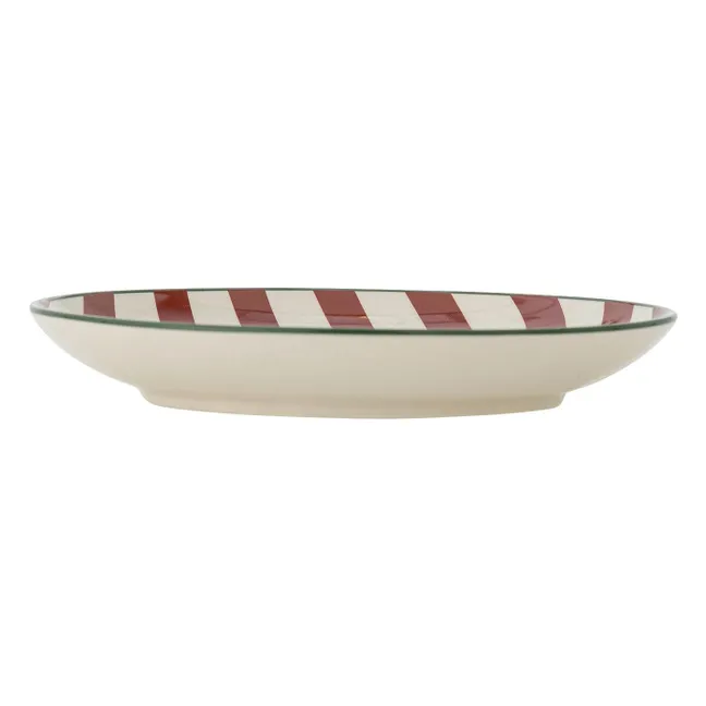 Jolly stoneware plate | Red