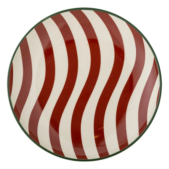Jolly stoneware plate | Red