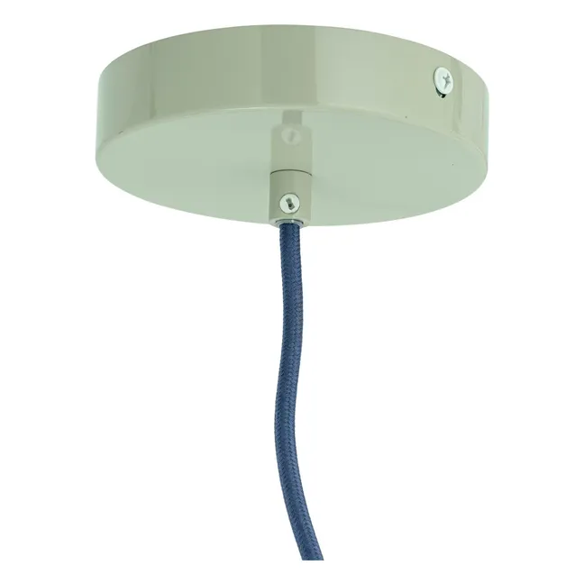 Bubble hanging lamp in metal | Almond green