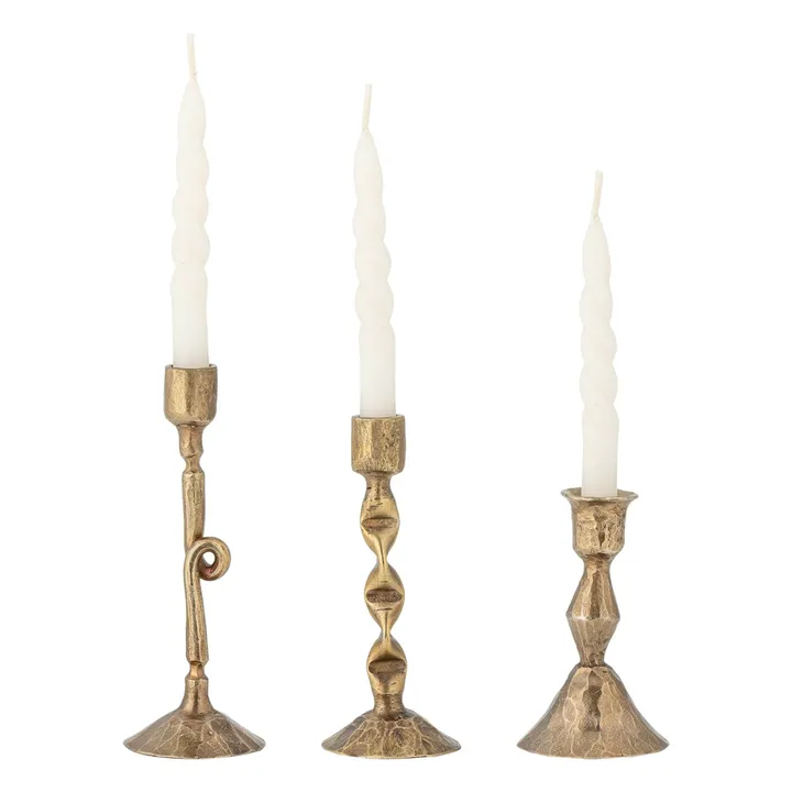Efsa metal candleholder - Set of 3 | Brass- Product image n°2
