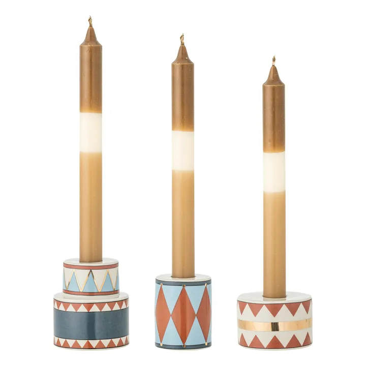 Bougeoirs Bitja en grès - Set de 3 | Multicolore- Image produit n°3