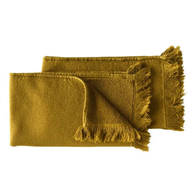 Serviettes d'invité en coton bio Luna - Set de 2 | Gold