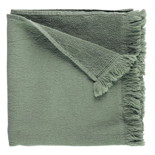Serviette de toilette en coton bio Luna | Vert céladon
