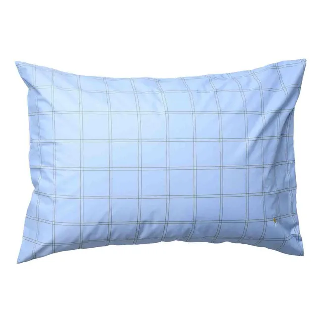 Taie d'oreiller en coton bio Chloë | Bleu ciel