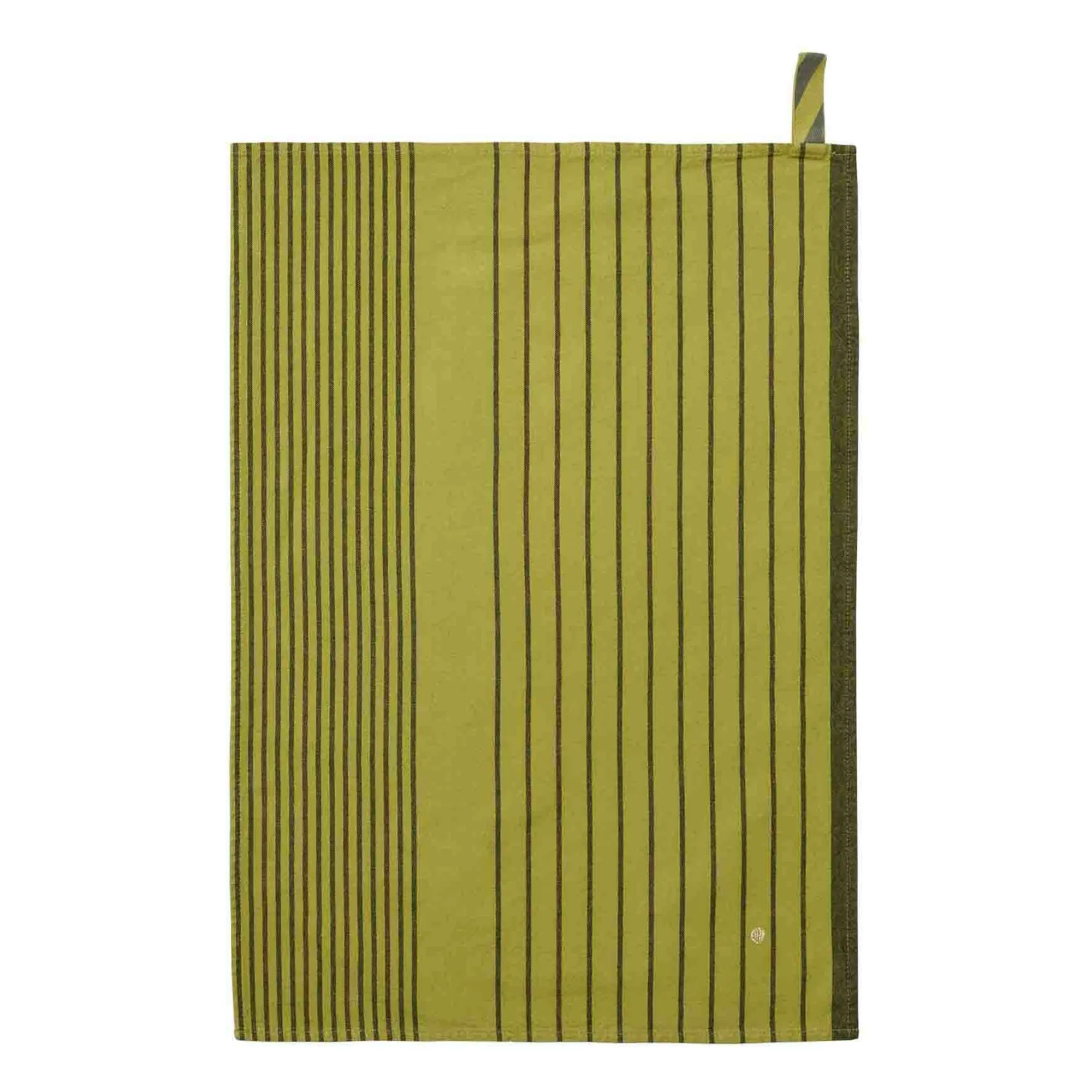 La Cerise Sur Le Gâteau Pistachio Green Piero Organic Cotton Striped Tea Towel
