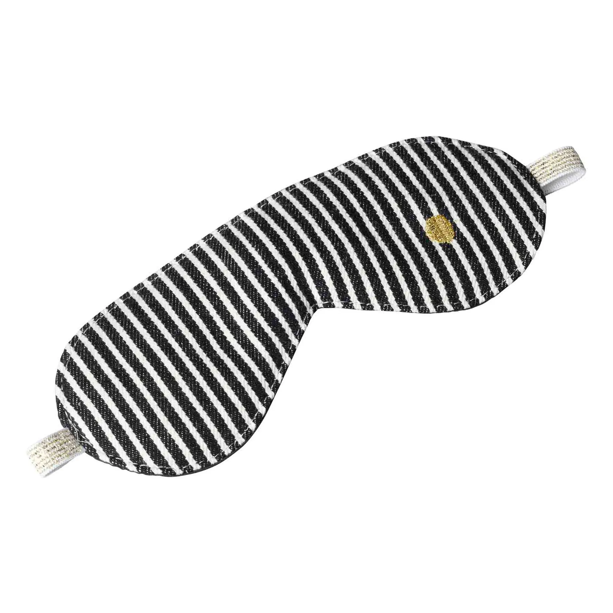 La Cerise Sur Le Gâteau Caviar Striped Night Mask In Organic Cotton Basile