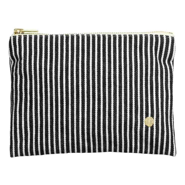 Pochettes rayée en coton bio Basile | Caviar