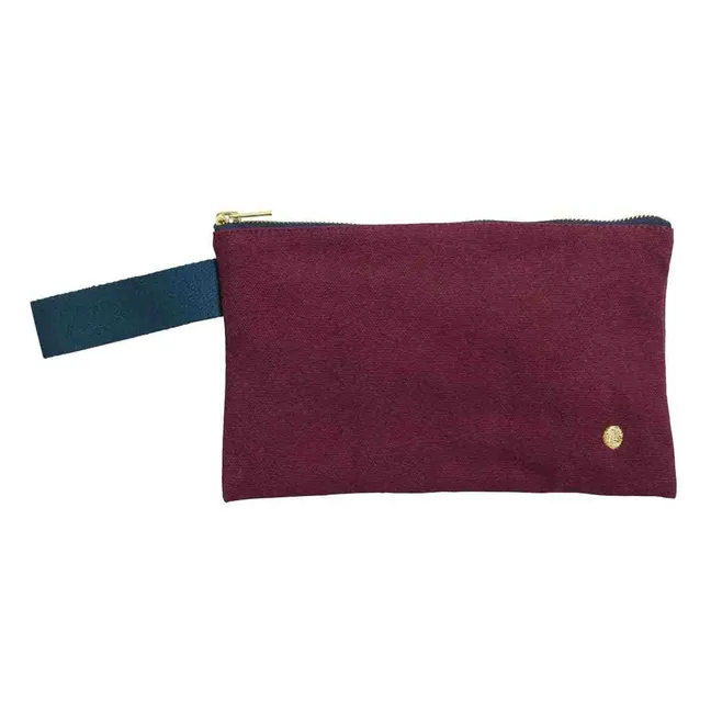 Pochette avec anse en coton bio Iona | Bordeaux