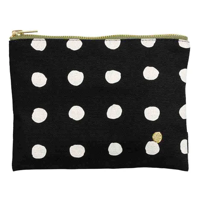 Mia organic cotton polka dot pouches | Caviar