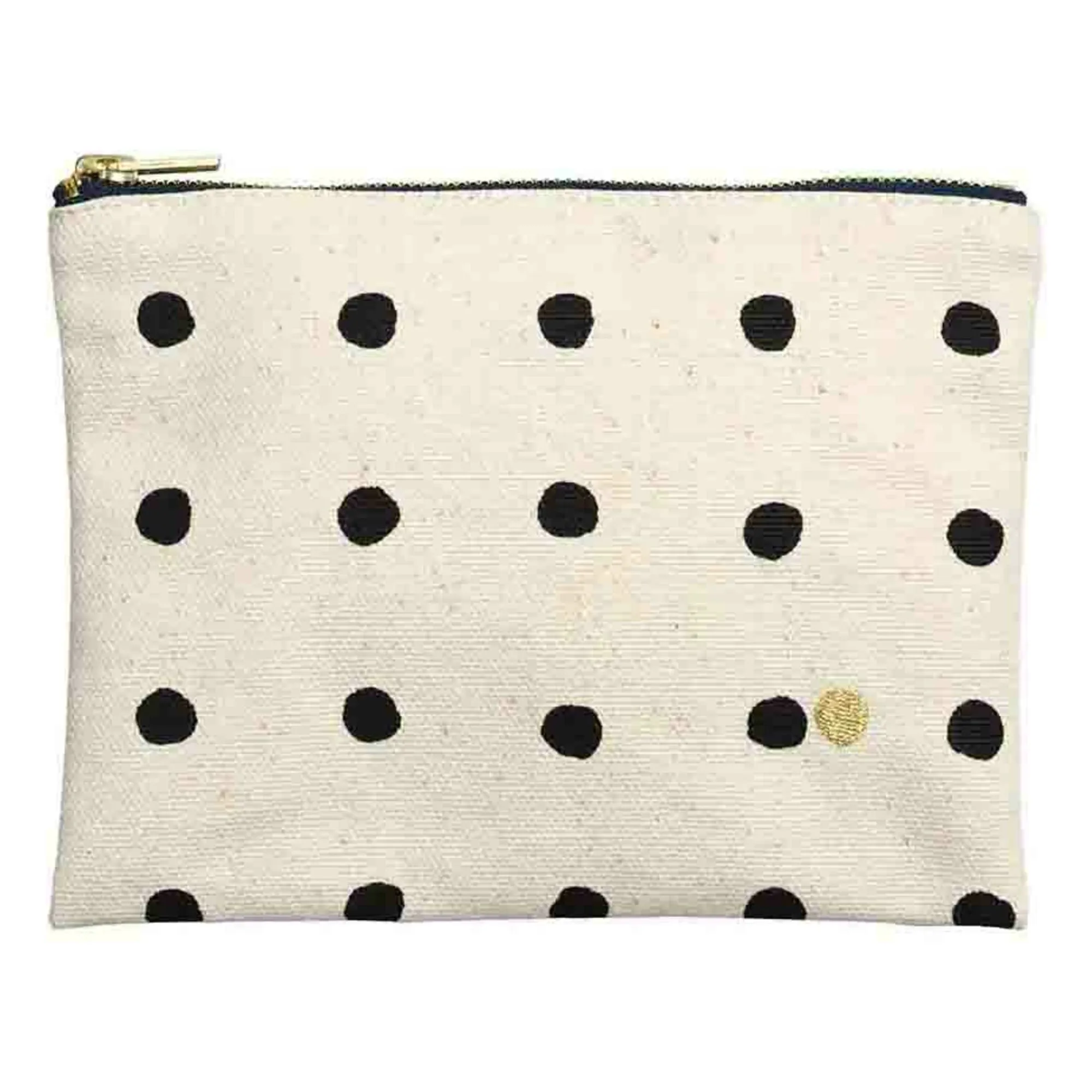 La Cerise Sur Le Gâteau Ecru Mio Organic Cotton Polka Dot Pouches