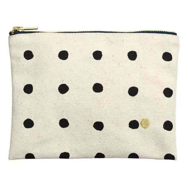 Pochettes à pois en coton bio Mio | Ecru