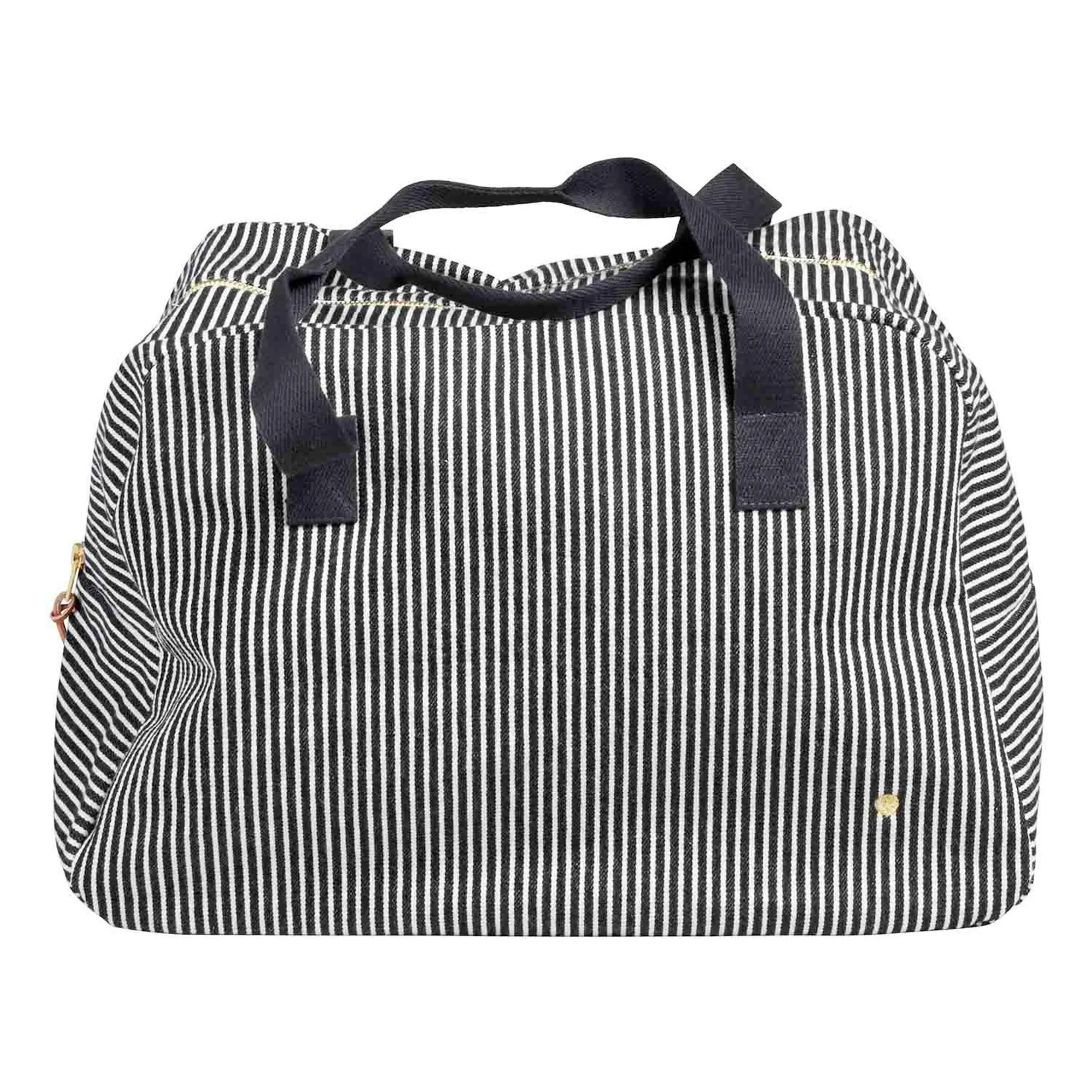 La Cerise Sur Le Gâteau Caviar Basile Organic Cotton Striped Weekend Bag