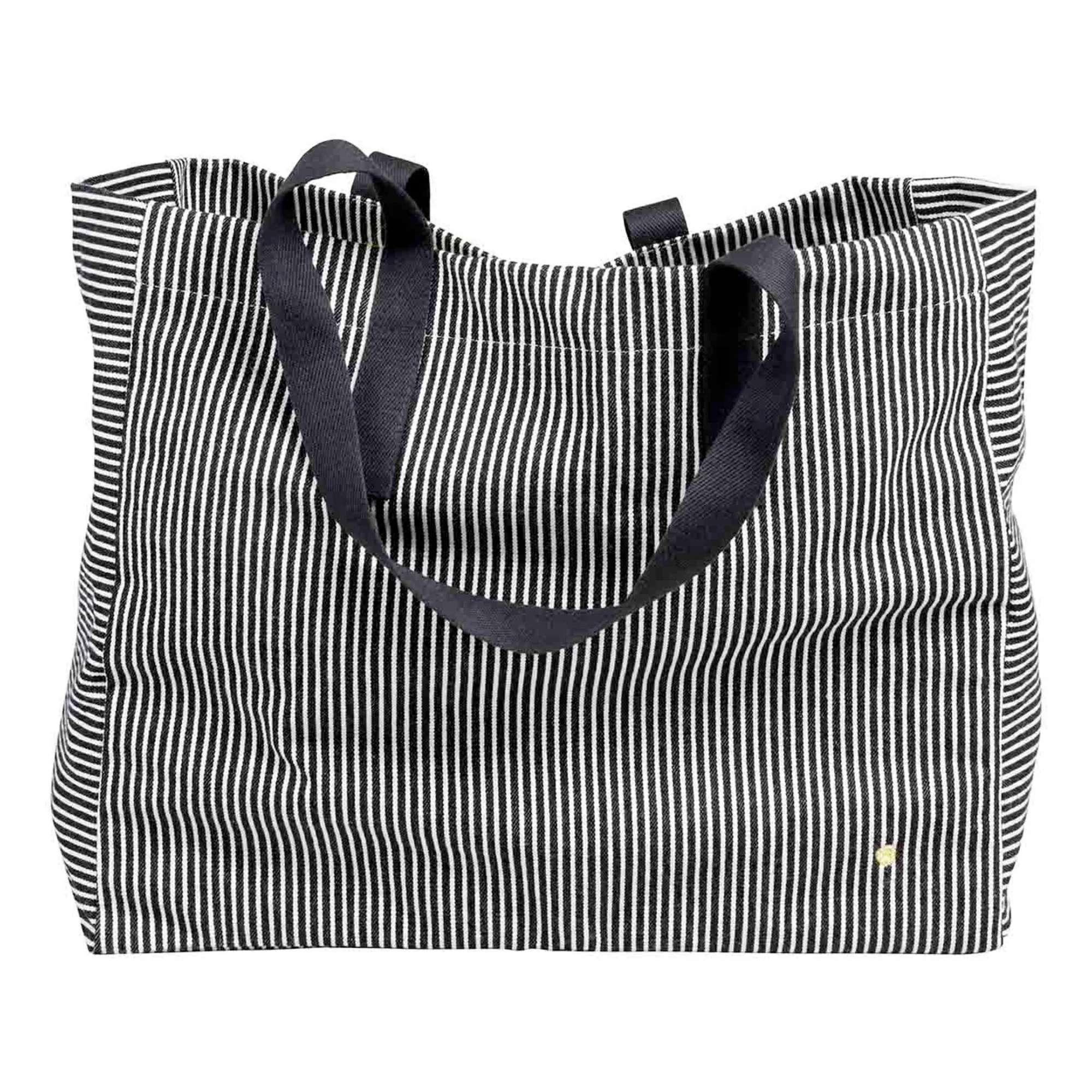 La Cerise Sur Le Gâteau Caviar Basile Organic Cotton Striped Shopping Bag