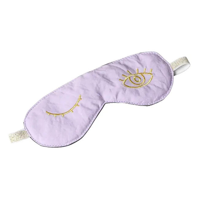 Masque de nuit en coton bio Eyes | Lilas