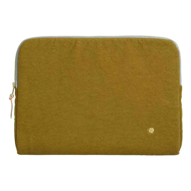 Bolsa para ordenador de algodón ecológico Iona | Gold