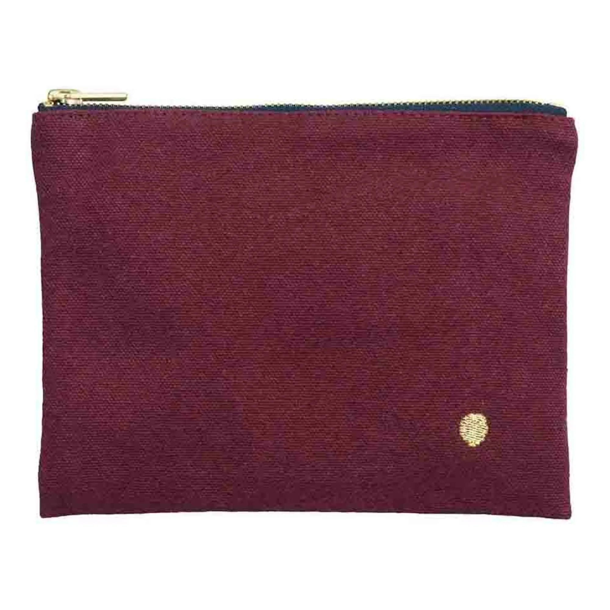 La Cerise Sur Le Gâteau Burgundy Iona Organic Cotton Pouch