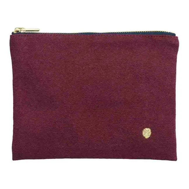Pochette en coton bio Iona | Bordeaux