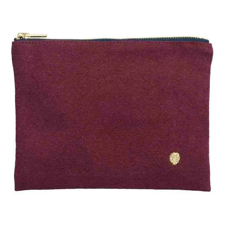 Pochette en coton bio Iona | Bordeaux- Image produit n°0