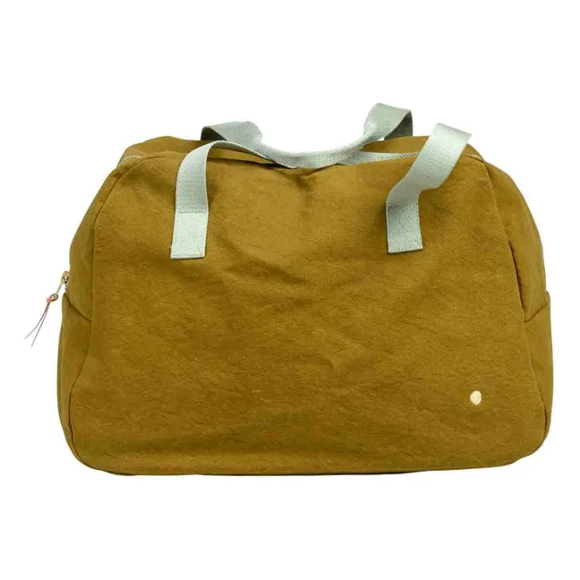 Iona organic cotton weekend bag | Gold