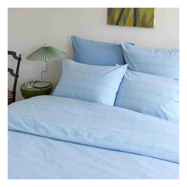 Taie d'oreiller en coton bio Chloë | Bleu ciel