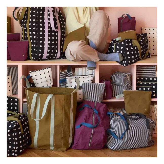 Bolsa de fin de semana Iona de algodón orgánico | Burdeos