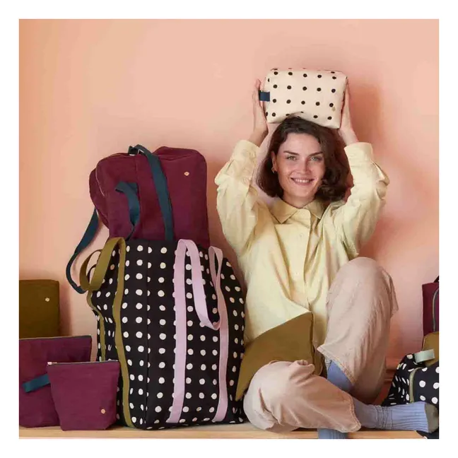 Bolsa de viaje de algodón ecológico Iona | Burdeos