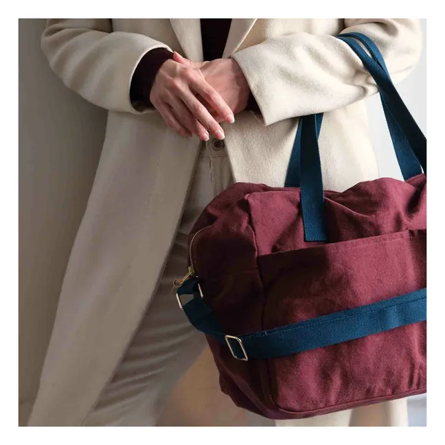 Borsa da viaggio in cotone biologico Iona | Bordeaux