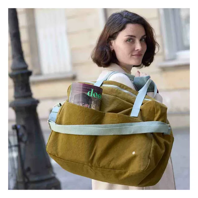 Bolsa de viaje de algodón ecológico Iona | Gold