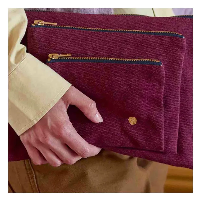 Pochette en coton bio Iona | Bordeaux