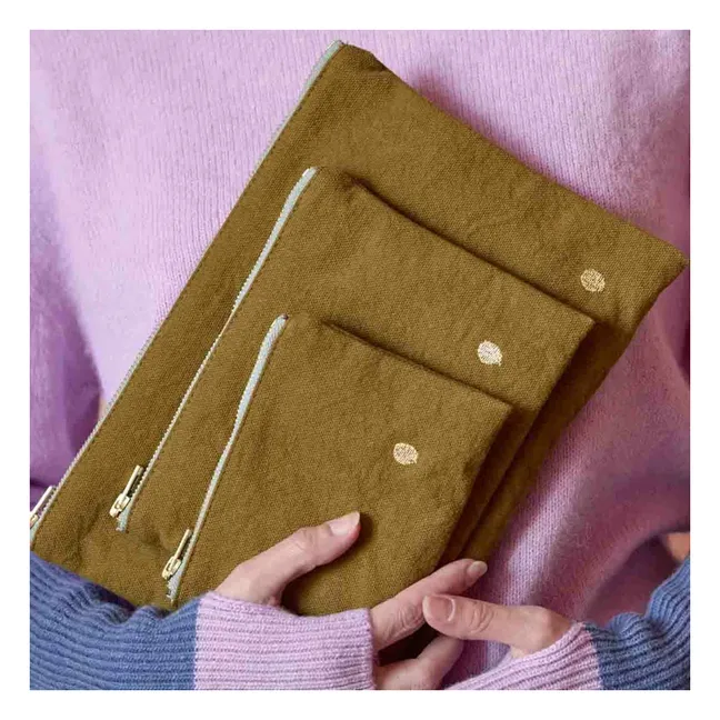Pochette en coton bio Iona | Gold