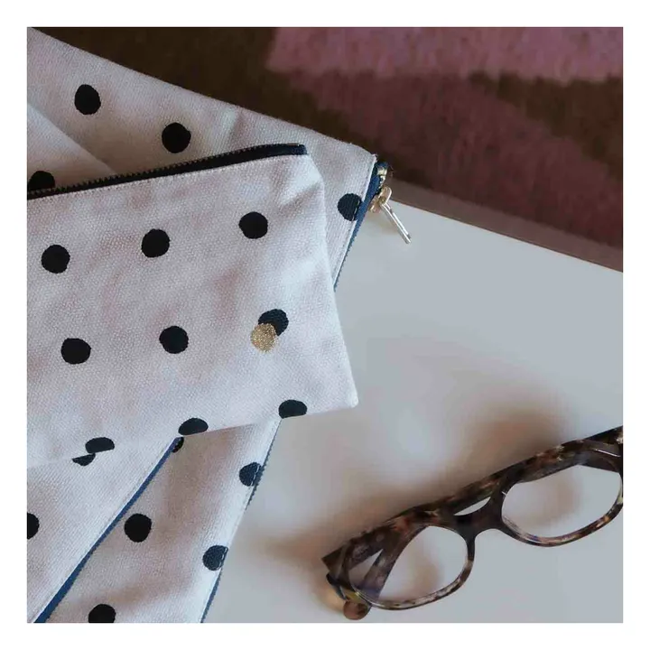 Pochettes à pois en coton bio Mio | Ecru- Image produit n°3