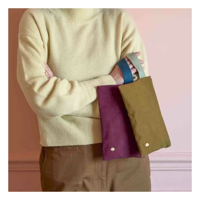 Pochette avec anse en coton bio Iona | Gold