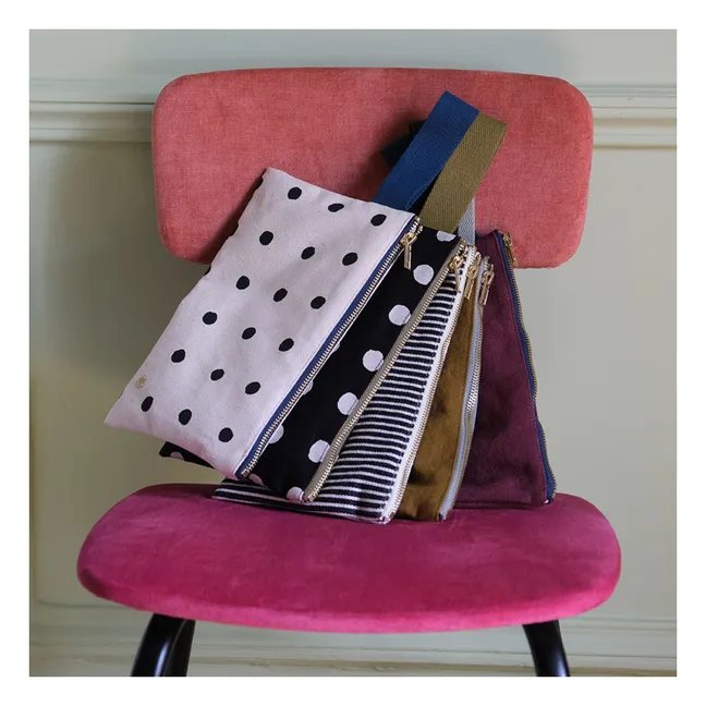 Pochette avec anse en coton bio Iona | Bordeaux