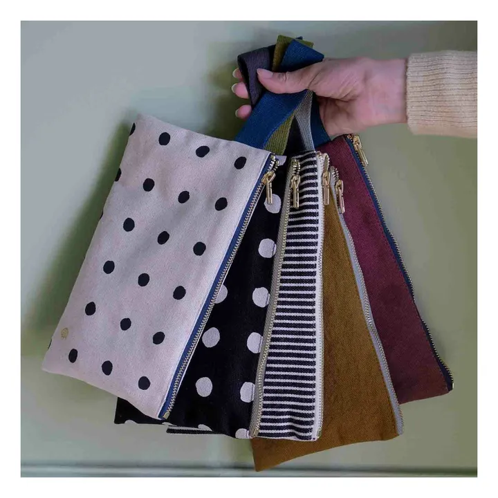 Iona organic cotton clutch bag with handle | Gold- Product image n°2