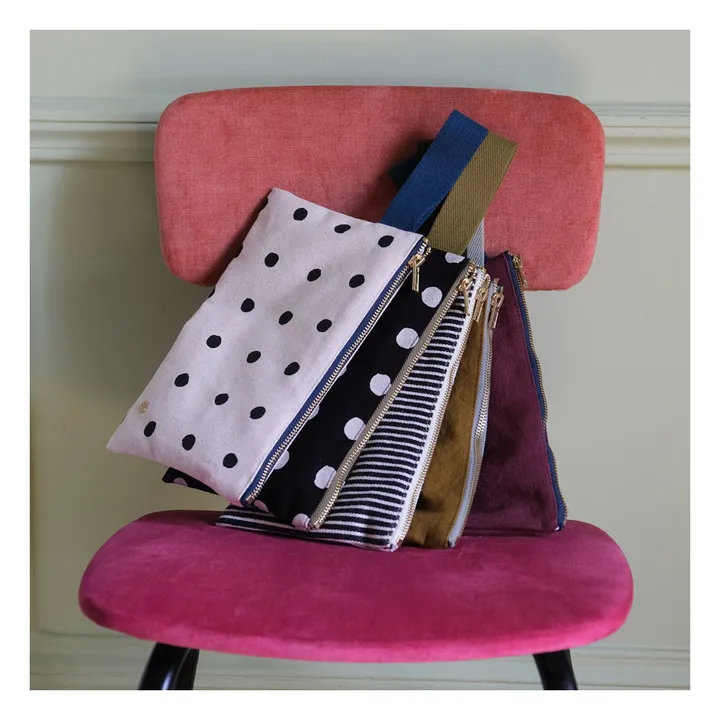 Iona organic cotton clutch bag with handle | Gold- Product image n°3