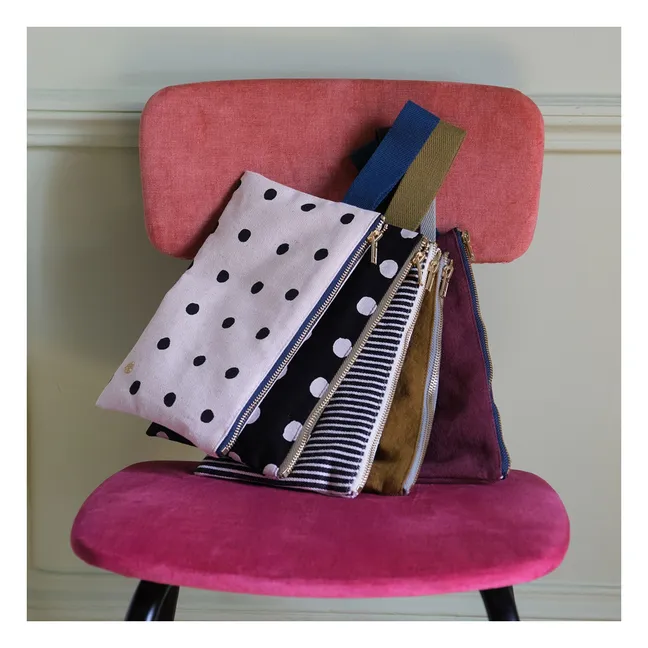 Mio organic cotton clutch bag with handle | Ecru