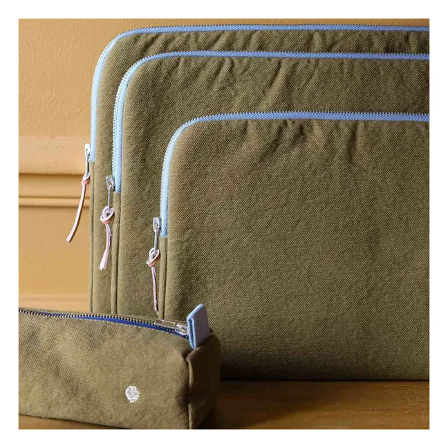 Bolsa para ordenador de algodón ecológico Iona | Gold