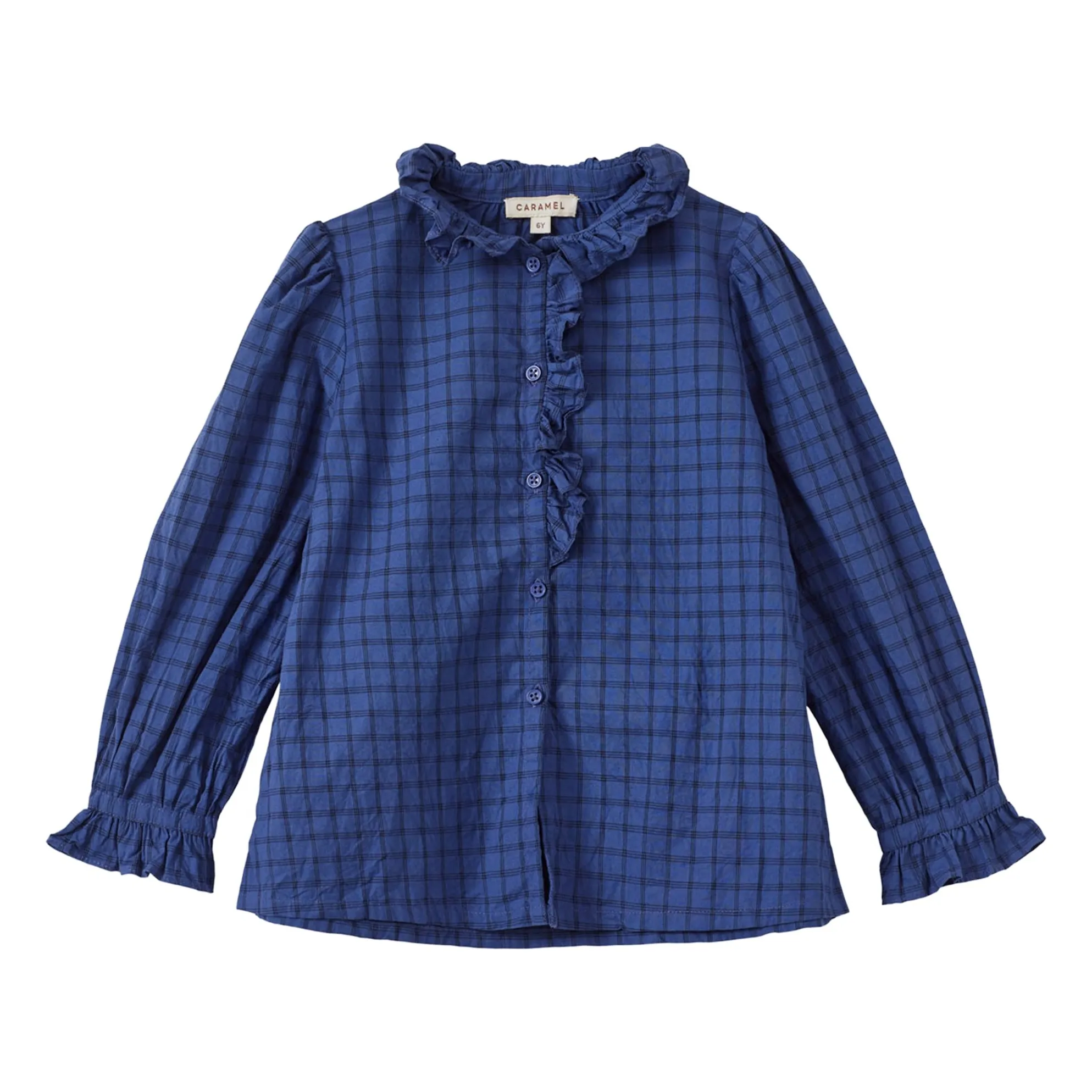 Caramel Blue Cauliflower Blouse
