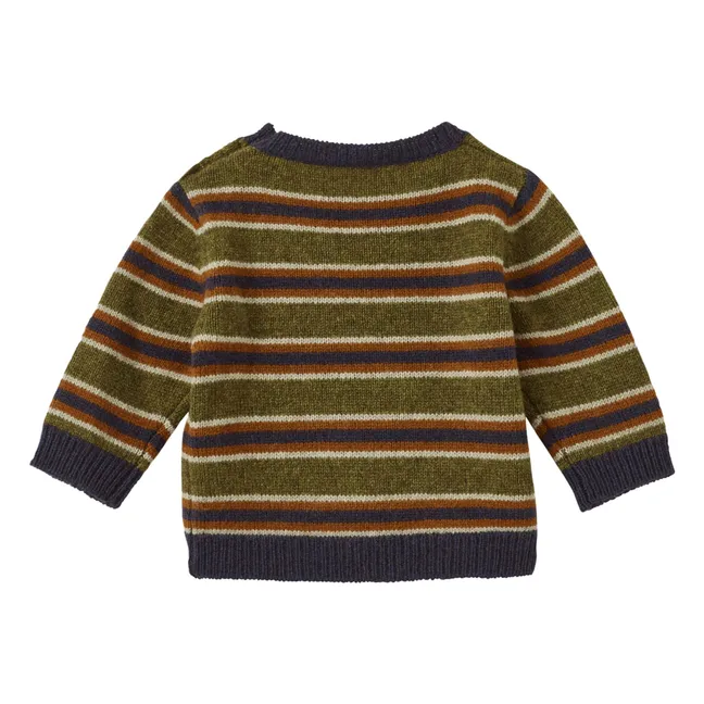 Pull Chester Mérinos Mini | Vert kaki