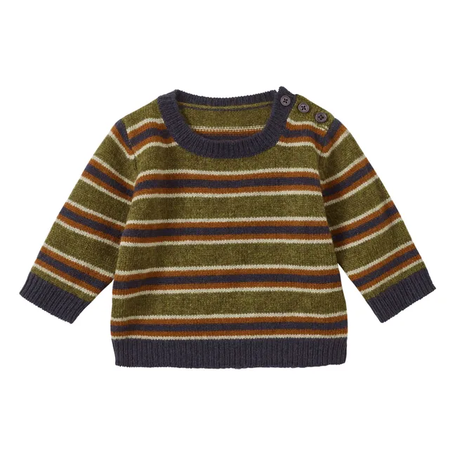 Pull Chester Mérinos Mini | Vert kaki